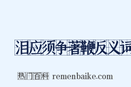抆泪应须争著鞭反义词是什么意思的图片